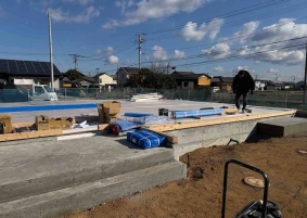 棟上げに向けて、頑張ってくれている職人さんに感謝✨